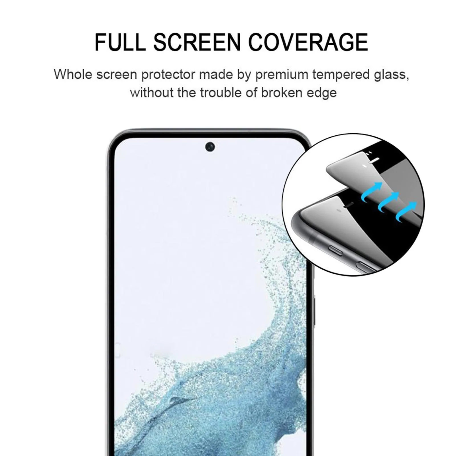 For Samsung Galaxy S23 5G / S22 5G Supports Unlocking Ultra-thin 0.18mm Full Glue Full Cover Screen Protector Tempered Glass Film