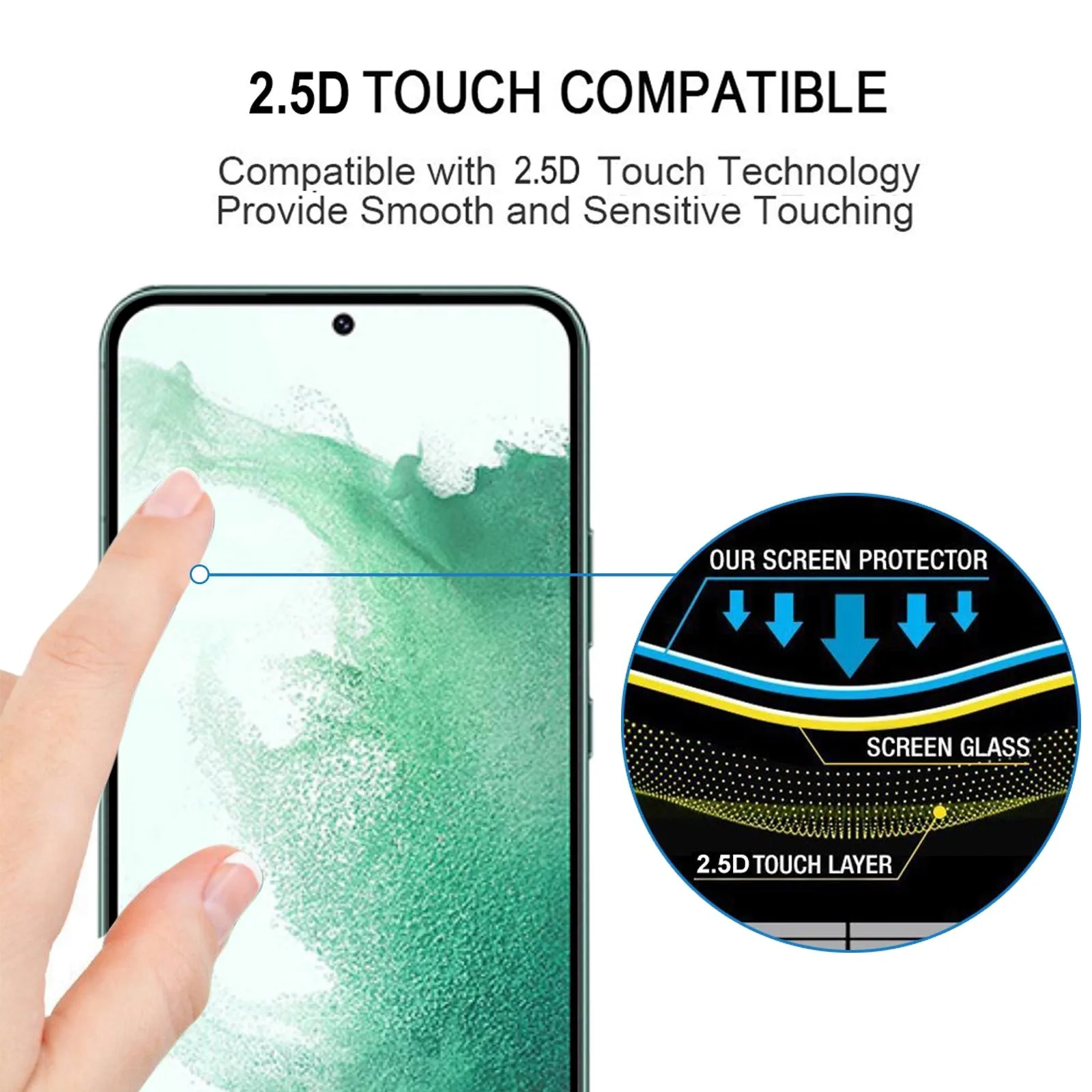 For Samsung Galaxy S23+ 5G / S22+ 5G Supports Unlocking Ultra-thin 0.18mm Full Glue Full Cover Screen Protector Tempered Glass Film