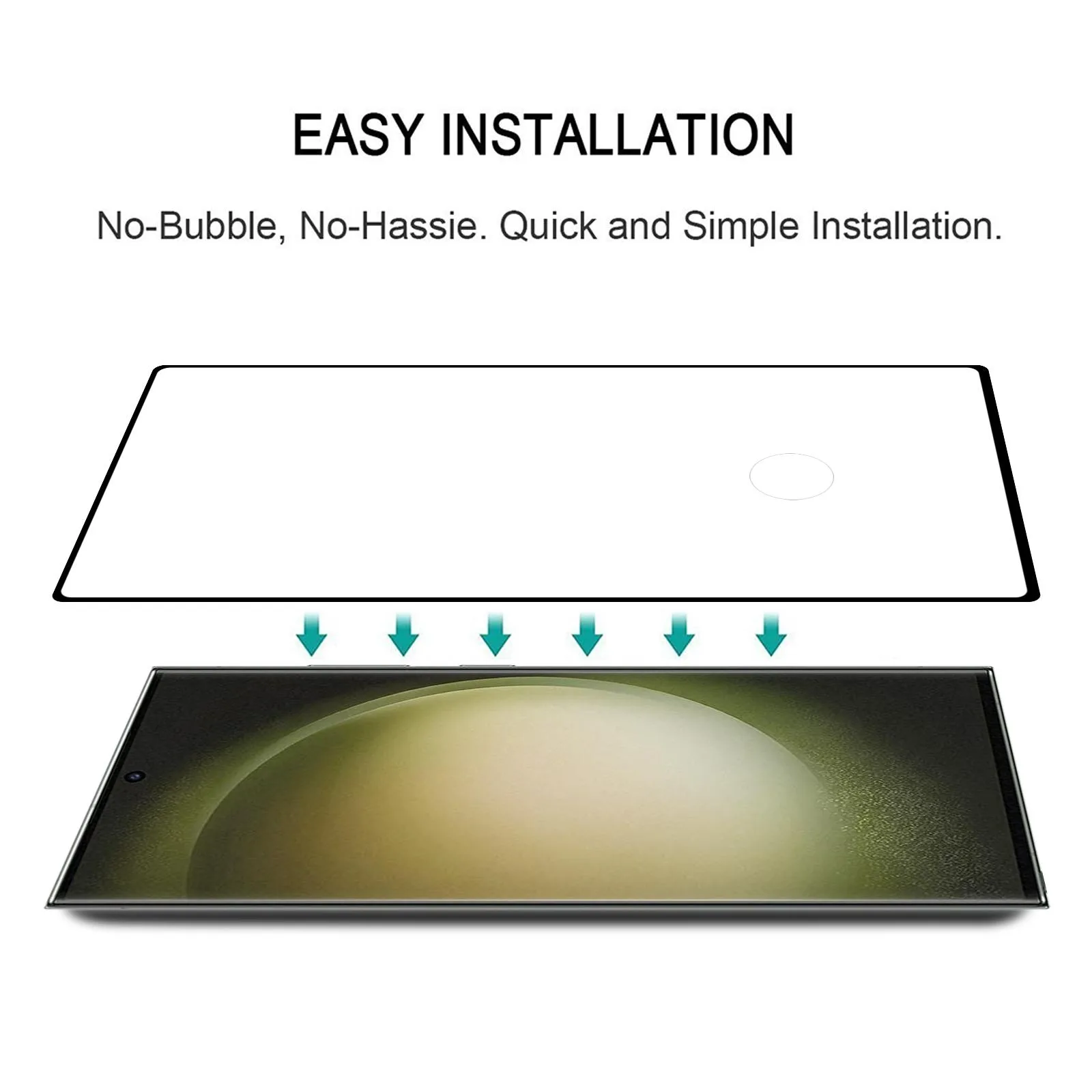 For Samsung Galaxy S23 Ultra 5G 3D Curved Edge Full Screen Full Glue Tempered Glass Film