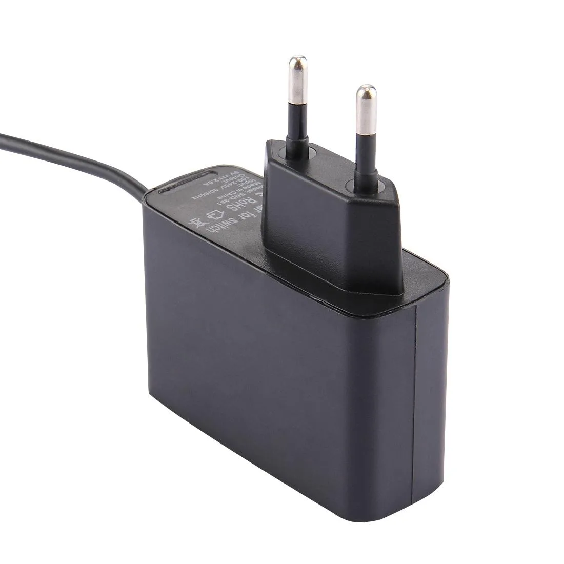 For Nintendo Switch NS Game Console Wall Adapter Charger Charger Adapter Charging Power, DC 5V, Cable Length: 1.5m, EU Plug(Black)
