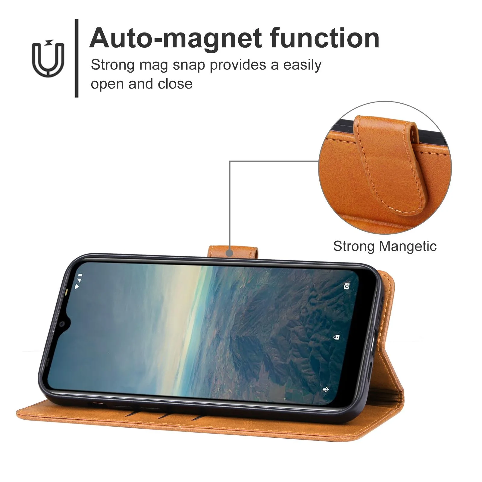 For Vodafone Smart V22 Leather Phone Case