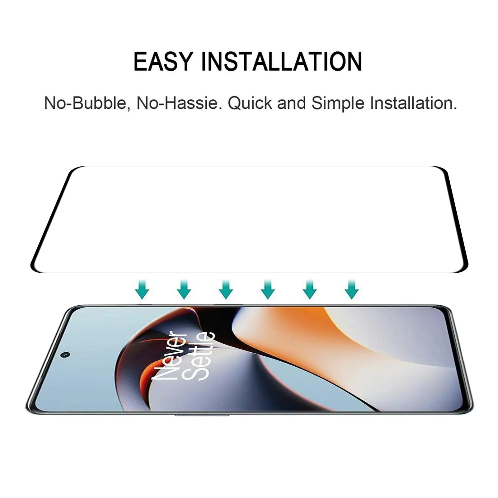 For OnePlus 11R 3D Curved Edge Full Screen Tempered Glass Film
