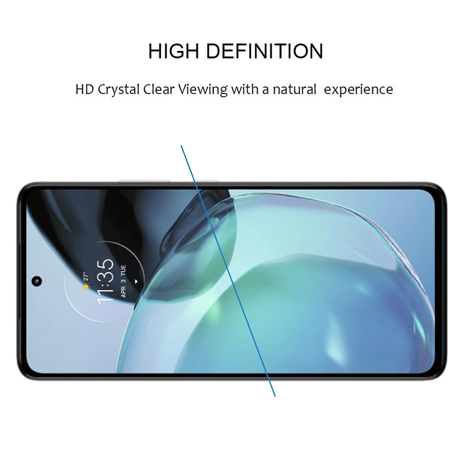 For Motorola Moto G72 Full Glue Full Cover Screen Protector Tempered Glass Film