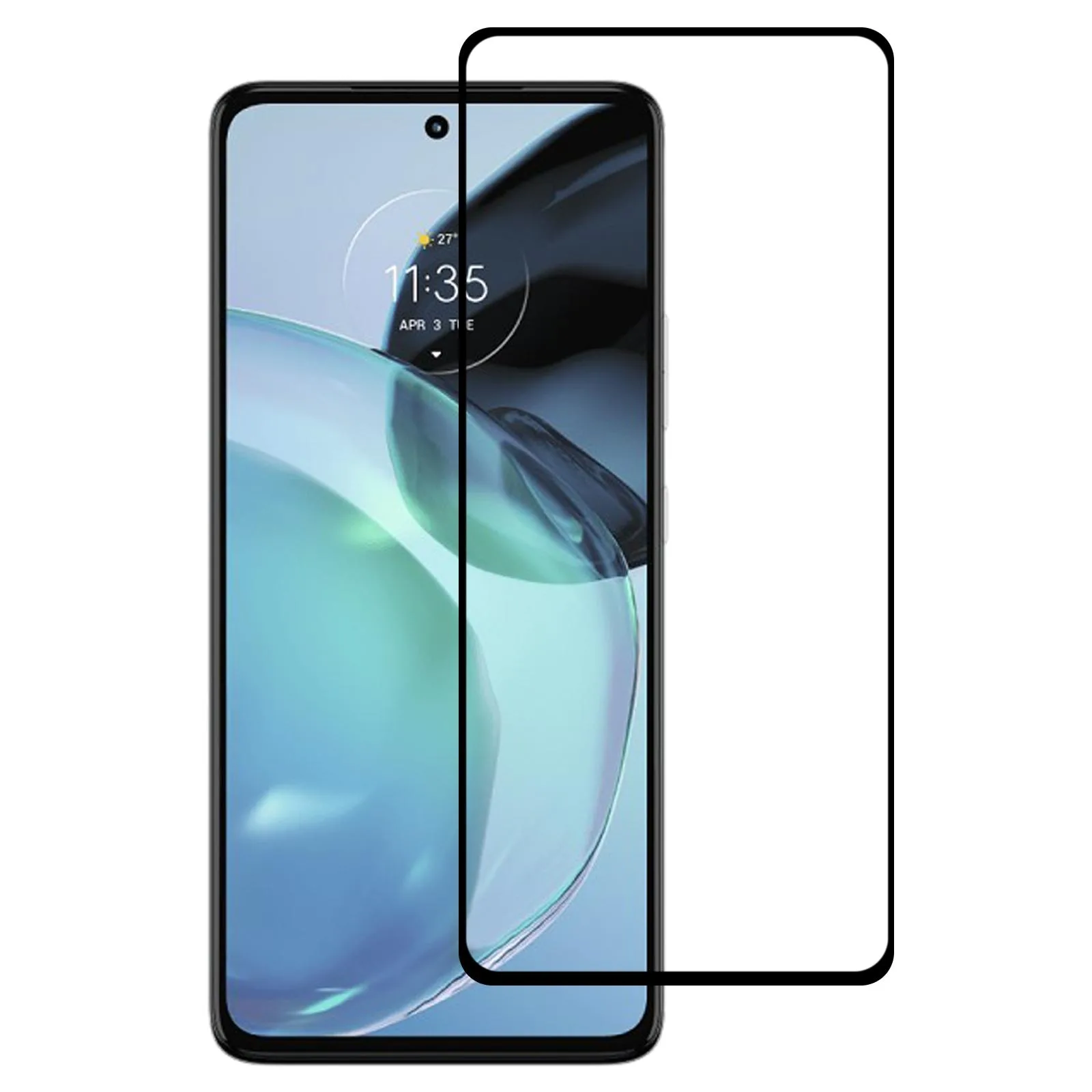 For Motorola Moto G72 Full Glue Full Cover Screen Protector Tempered Glass Film