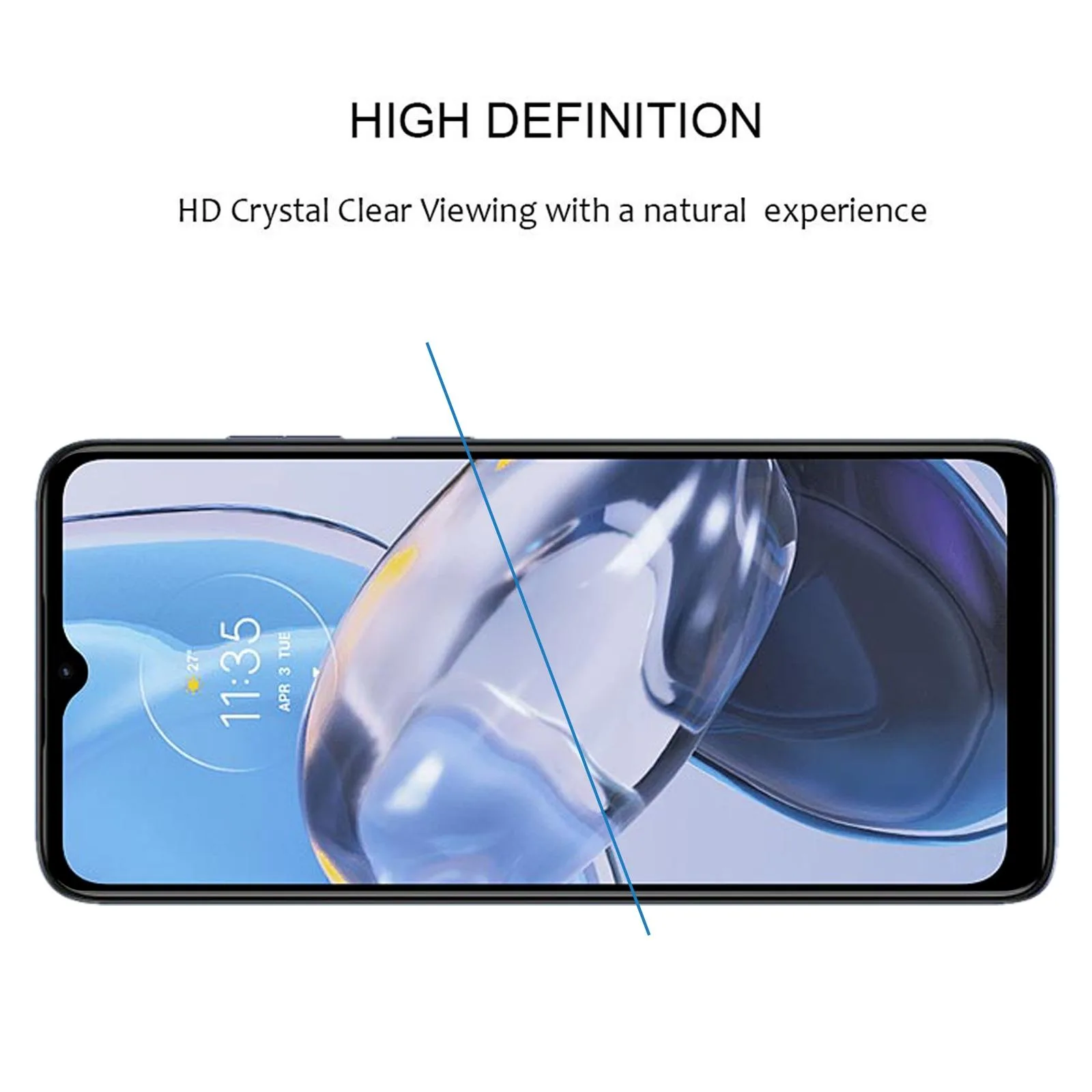 For Motorola Moto E22 / E22i Full Glue Full Cover Screen Protector Tempered Glass Film