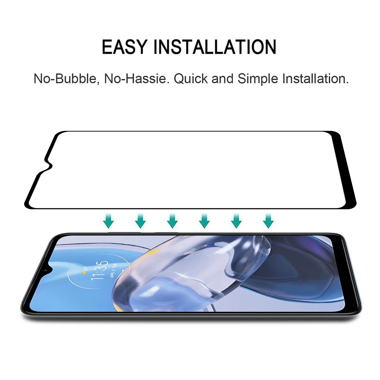For Motorola Moto E22 / E22i Full Glue Full Cover Screen Protector Tempered Glass Film