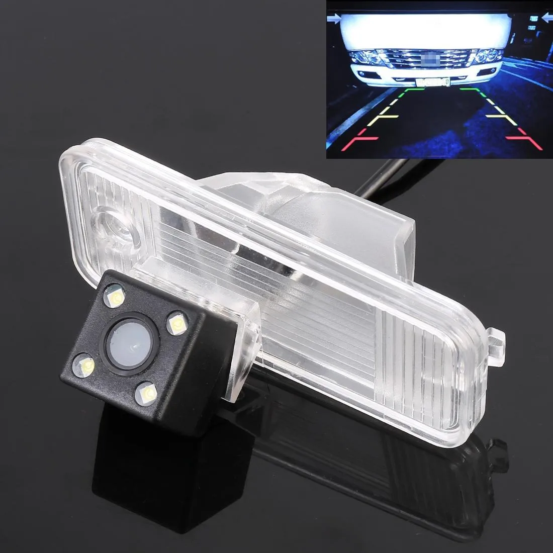 656x492 Effective Pixel HD Waterproof 4 LED Night Vision Wide Angle Car Rear View Backup Reverse Camera for Hyundai IX25 2014-2017 / IX35 2018