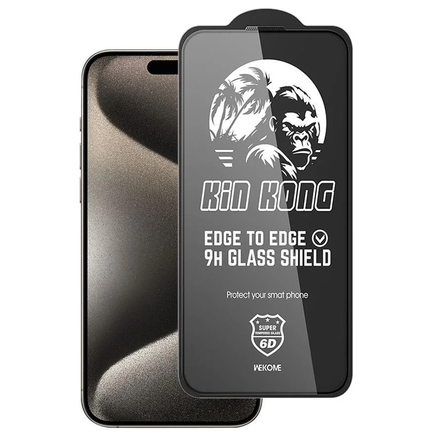 For iPhone 15 Pro WK WTP-096 Jungle Series Kinkong 6D Curved HD Tempered Glass Film