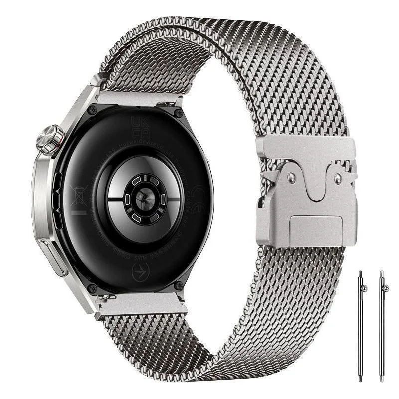 xDfind Milanese Parachute Buckle Stainless Steel Raised Fine Mesh Watch Band