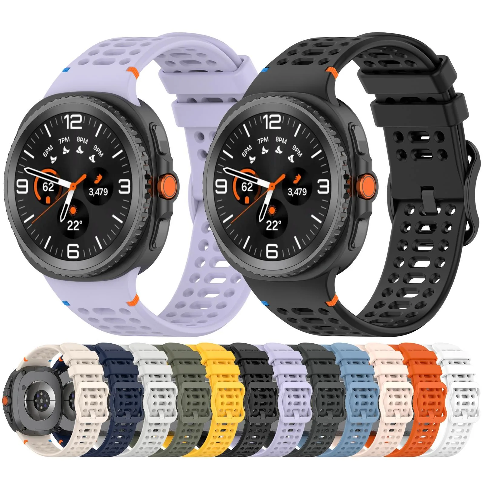 For Galaxy Watch9 / 8 / 8 Classic xDfind Ladder Buckle Silicone Watch Band