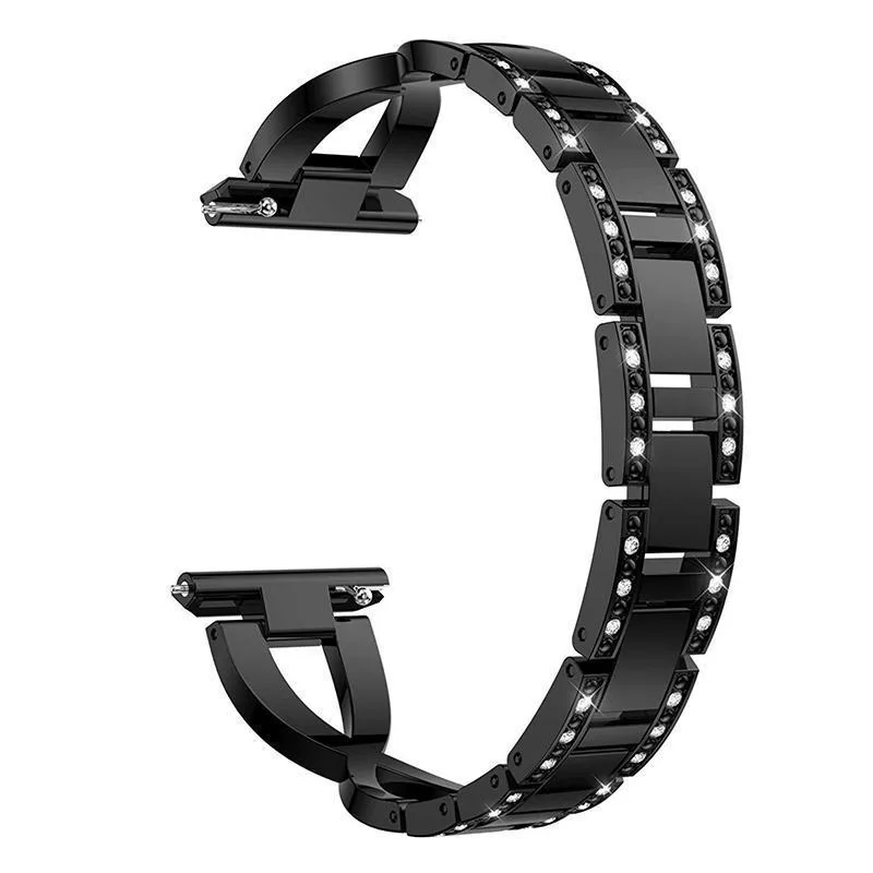 xDfind X-Shaped Single Row Diamond Metal Watch Band