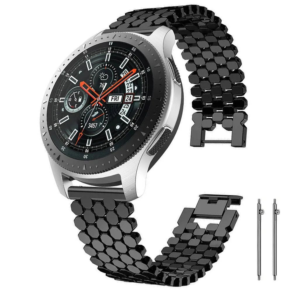 xDfind Fish Scale Texture Metal Watch Band