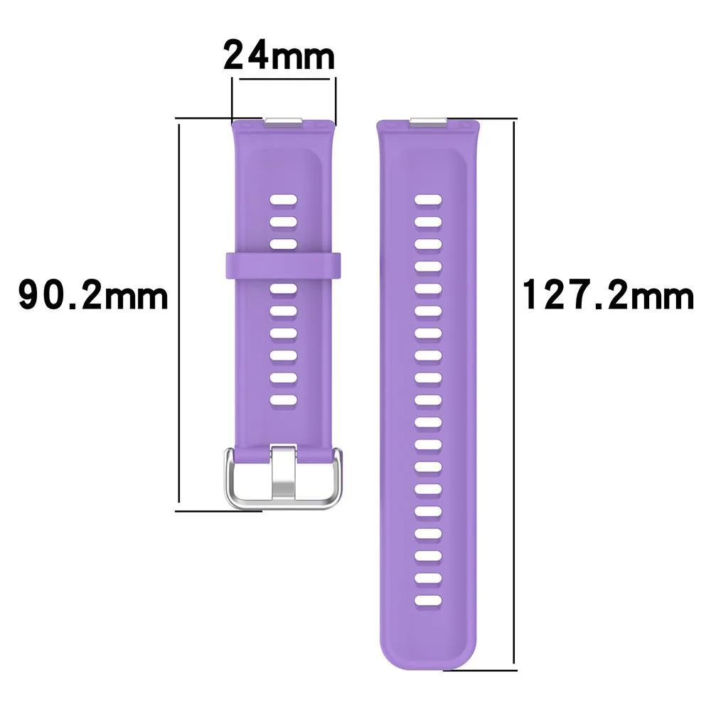 For Huawei Watch Fit4 Pro / Fit4 / Fit3 xDfind Silver Buckle Solid Color Silicone Watch Band