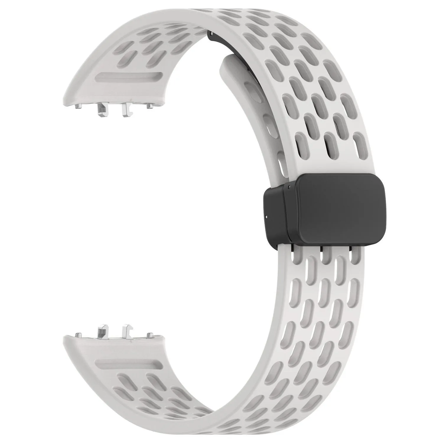 For Galaxy Fit3 xDfind Hole Style Magnetic Black Buckle Silicone Watch Band