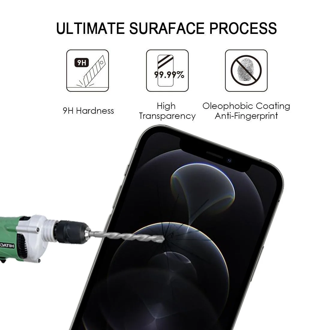 For iPhone 12 / 12 Pro Full Glue Full Screen Tempered Glass Film