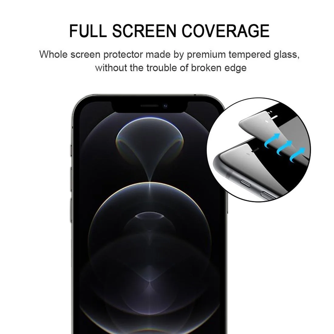 For iPhone 12 / 12 Pro Full Glue Full Screen Tempered Glass Film