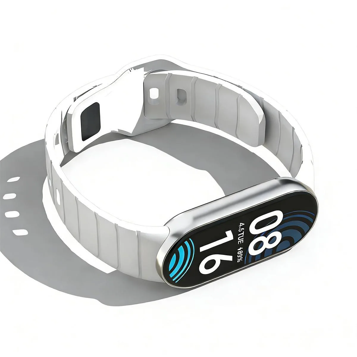 For Xiaomi Smart Band 10 / 9 / 8 xDfind Armor-Style Reverse Buckle Silicone Watch Band
