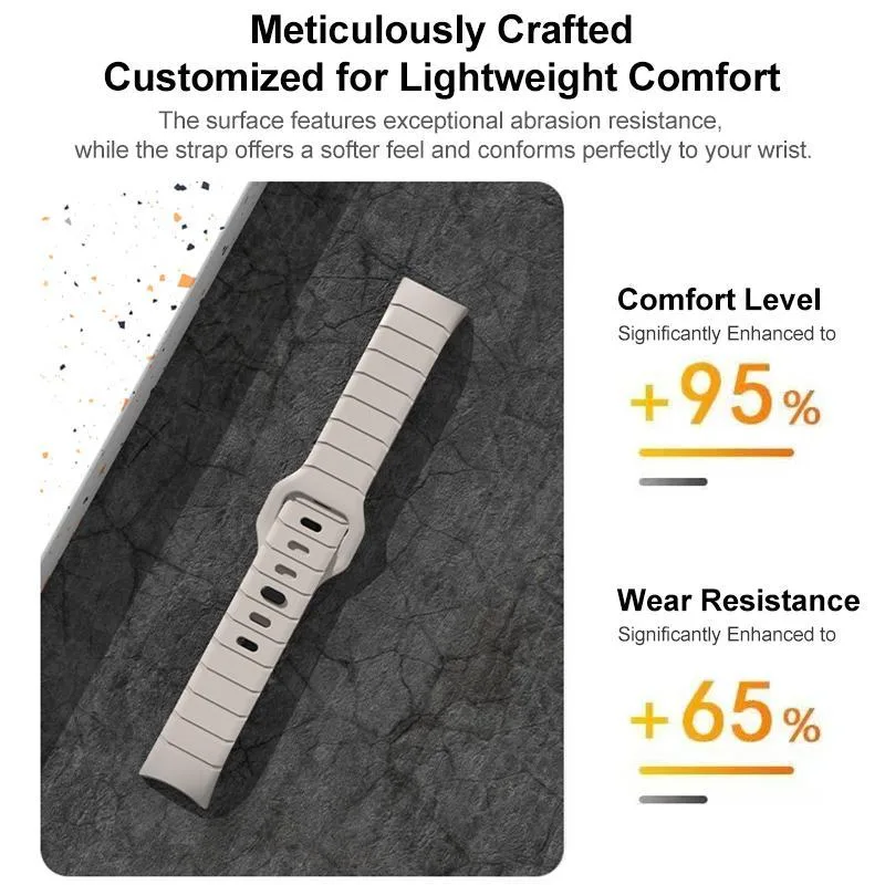 For Xiaomi Smart Band 10 / 9 / 8 xDfind Armor-Style Reverse Buckle Silicone Watch Band