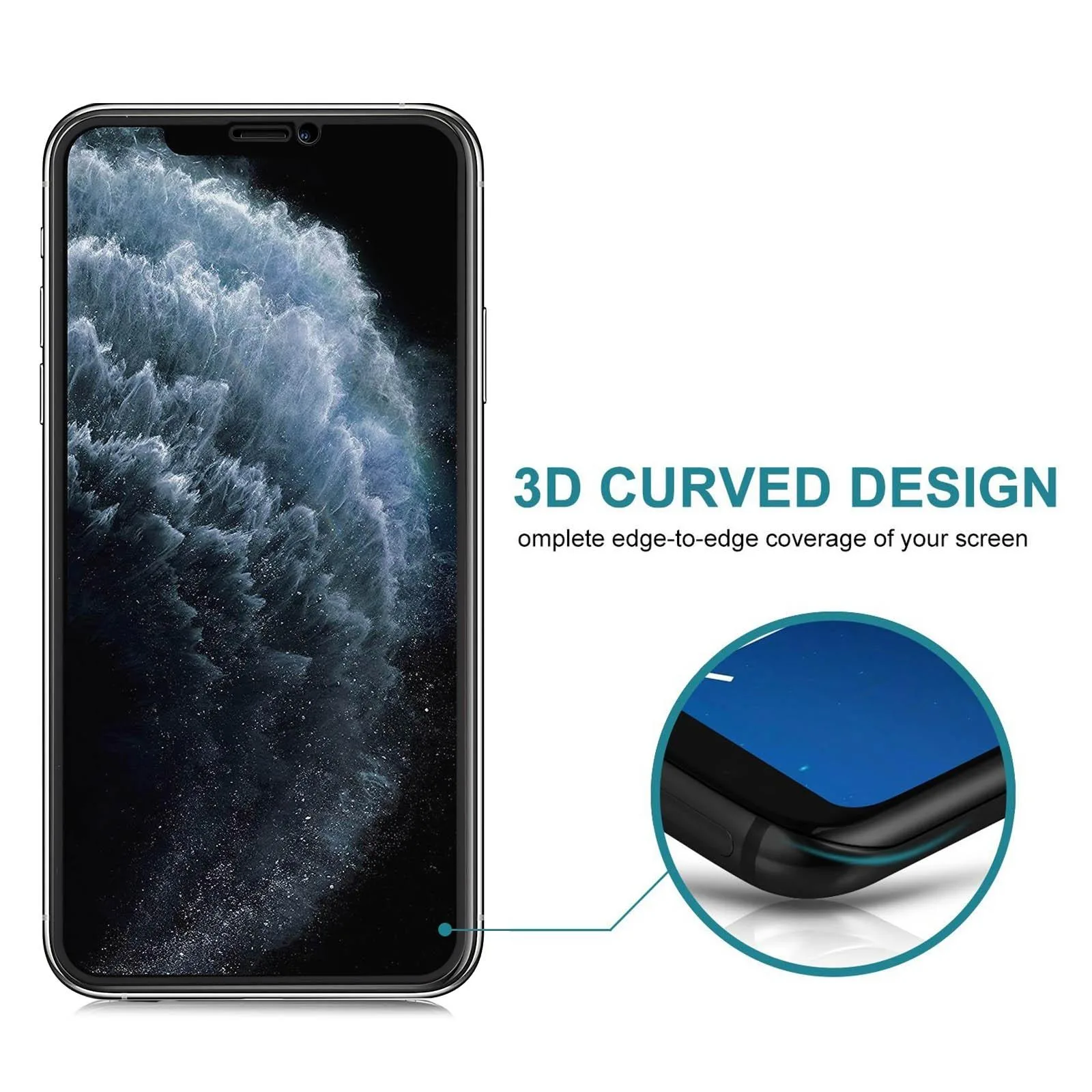 For iPhone 11 Pro Anti-peeping Plasma Oil Coated High Aluminum Wear-resistant Tempered Glass Film