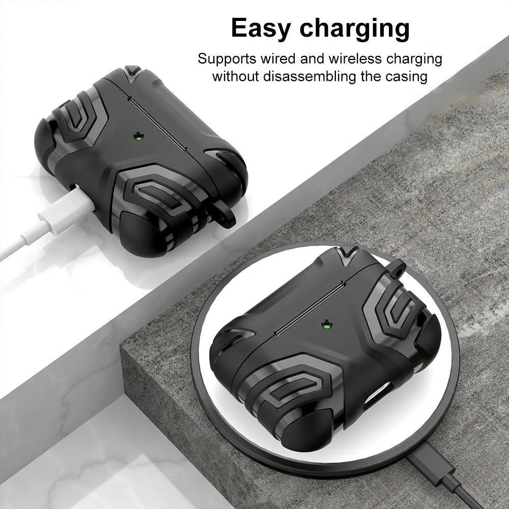 For AirPods Pro 2 XDcase Dark Pattern TPU Earphone Cover with Carabiner
