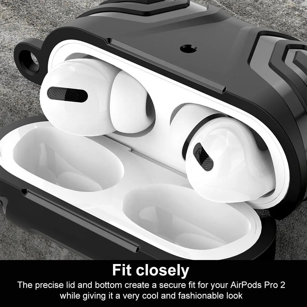 For AirPods Pro 2 XDcase Dark Pattern TPU Earphone Cover with Carabiner