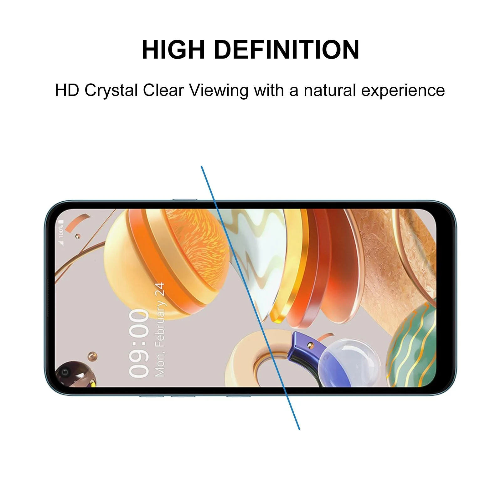 For LG K61 Full Glue Full Screen Tempered Glass Film
