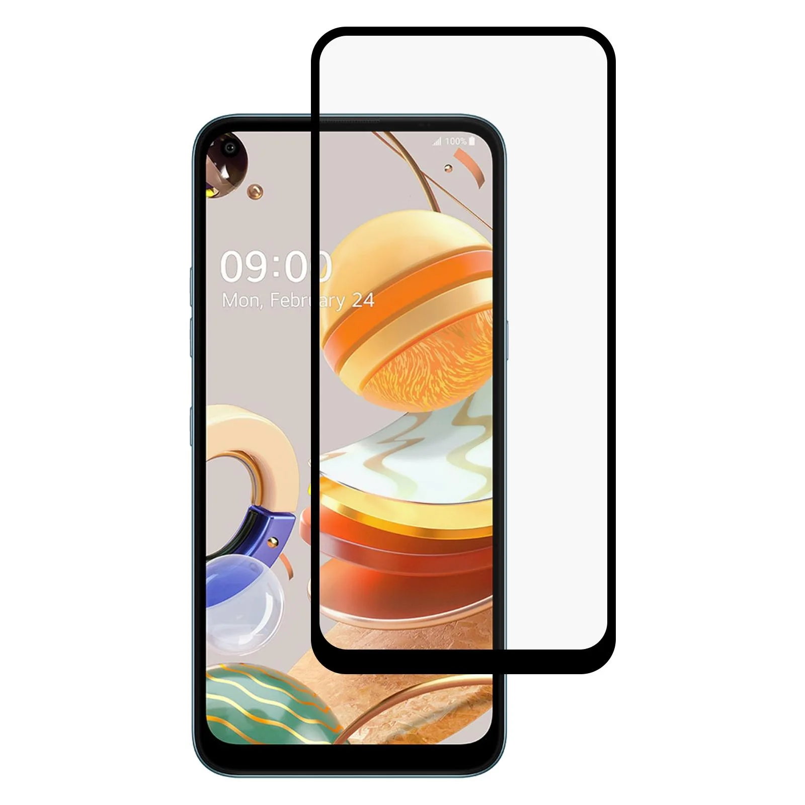 For LG K61 Full Glue Full Screen Tempered Glass Film