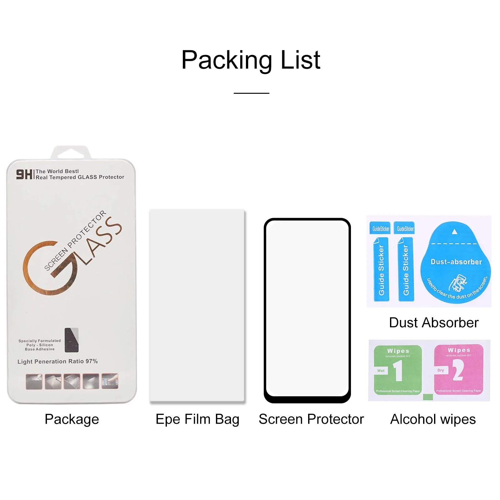 For LG K61 Full Glue Full Screen Tempered Glass Film