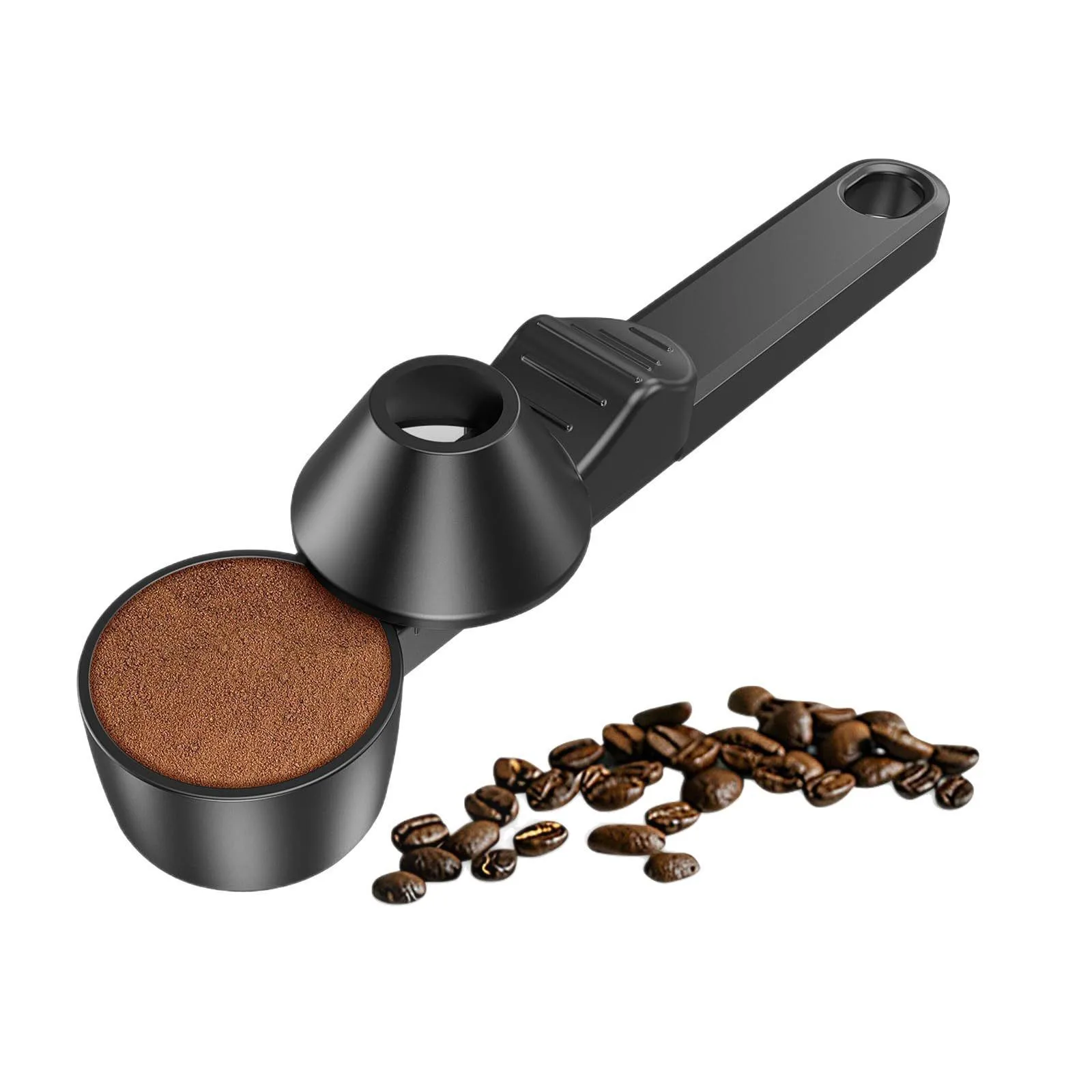 LsCook High Capacity Coffee Plastic Round Scoop Long-Handled No‑Spill Spoon(1 PCS / Box)