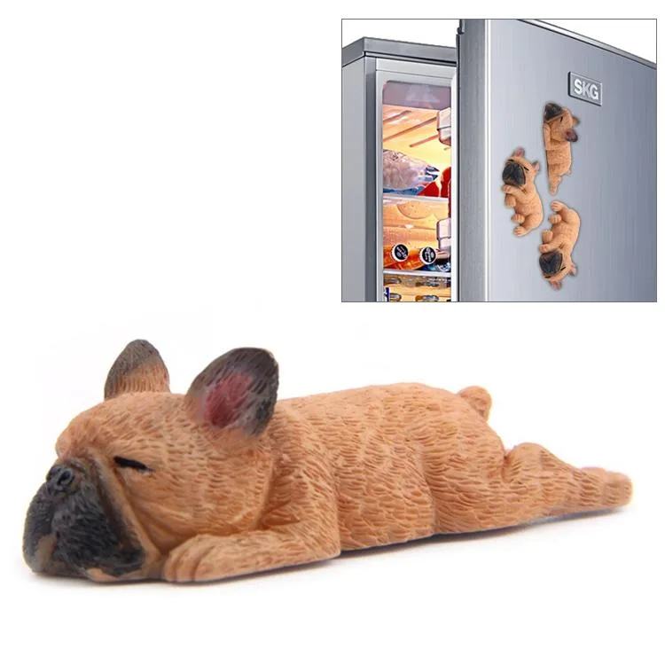 Home Decoration Lovely Rrunk on Sleep French Bulldog 3D Fridge Paste, NO Magnetic