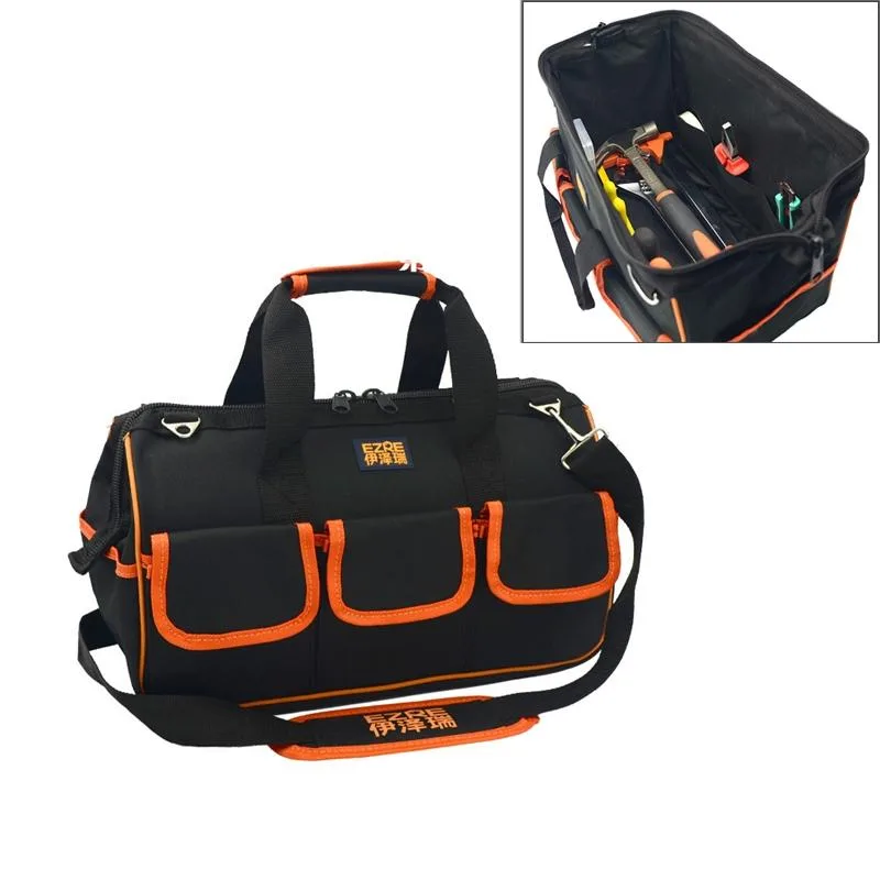 EZRE Multi-function Oxford Cloth Electrician Belt Pouch Maintenance Tools Handbag Shoulder Bag Convenient Tool Bag, Size : 13 inch