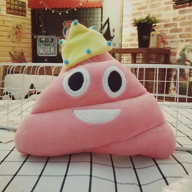 Colorful Poop Plush Throw Pillow Back Pillow, Size: 25*25*3cm