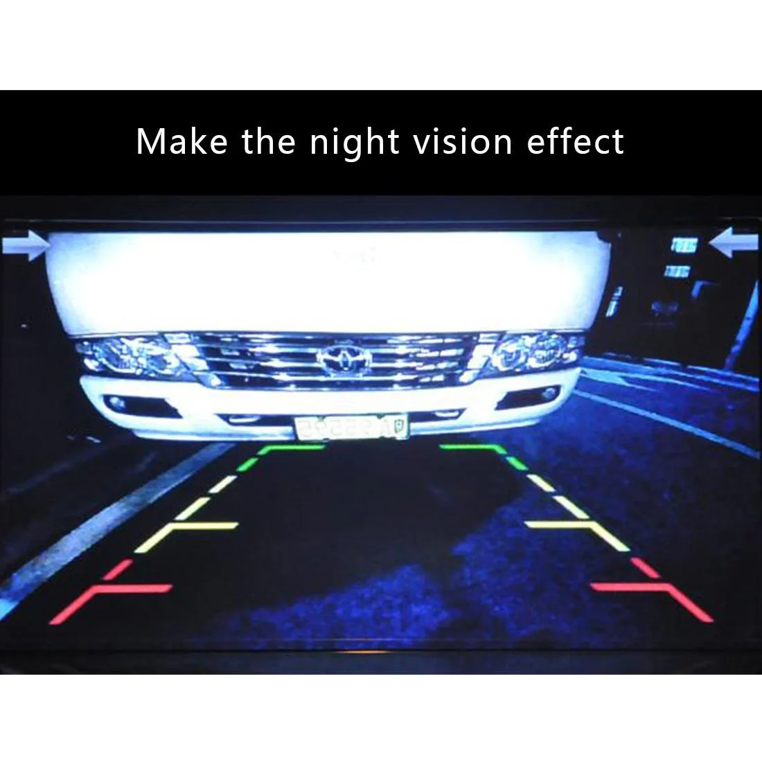 628 x 582 Effective Pixel PAL 50Hz Waterproof Universal Car Rear View Backup Camera With 4 LED Lamp, DC 12V, Wire Length: 4m