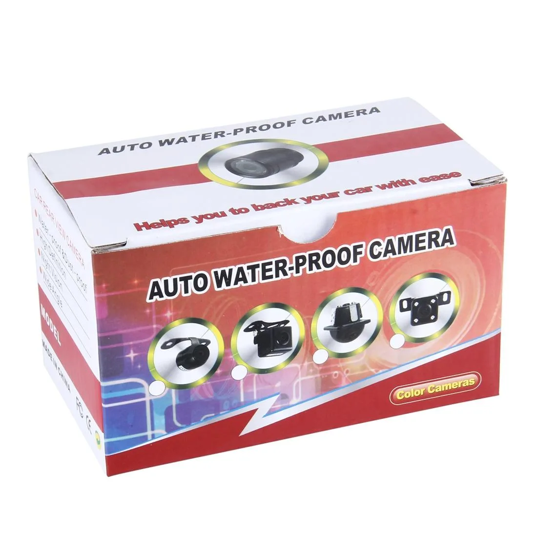 628 x 582 Effective Pixel PAL 50Hz Waterproof Universal Car Rear View Backup Camera With 4 LED Lamp, DC 12V, Wire Length: 4m
