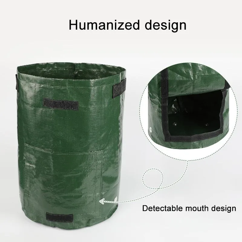 2 PCS 7 Gallons Potato Planting PE Bags Woven Fabric Bags Cultivation Garden Pots Vegetable Planting Bags Grow Bags Farm Garden Supplies