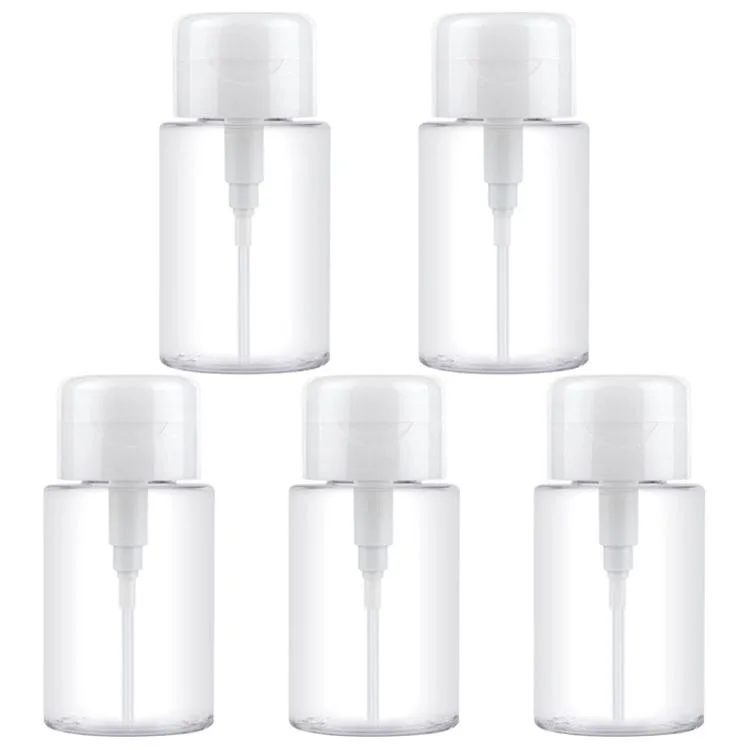 Liquid Push Down Pump Dispenser Bottle Empty Plastic Bottle Container, 200ml
