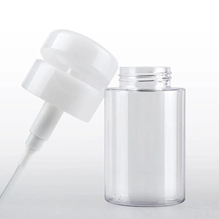 Liquid Push Down Pump Dispenser Bottle Empty Plastic Bottle Container, 200ml