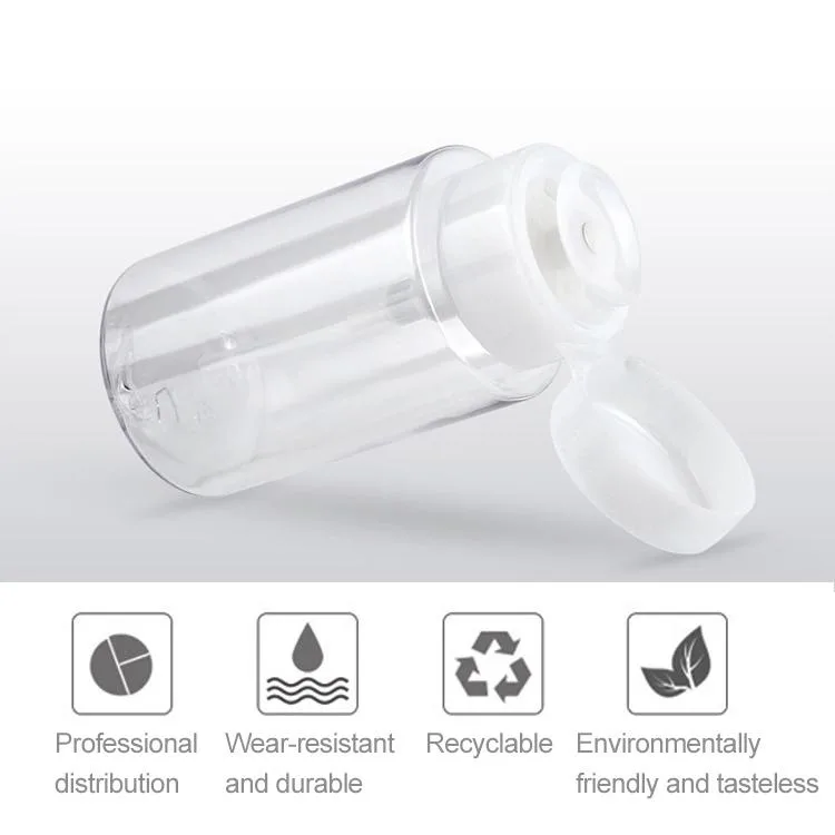 Liquid Push Down Pump Dispenser Bottle Empty Plastic Bottle Container, 200ml