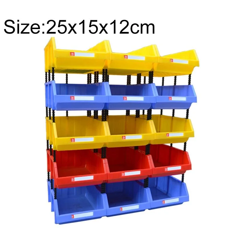 Thickened Oblique Plastic Box Combined Parts Box Material Box, Random Color Delivery, Size: 25cm x 15cm x 12cm