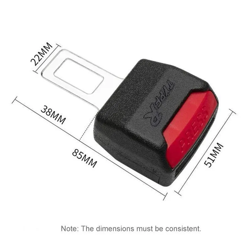 2 PCS RS-01 Universal Car Seat Belt Extension Buckle