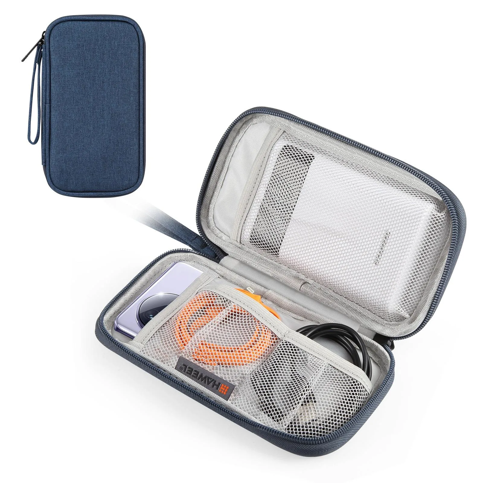 HAWEEL Electronic Organizer Storage Bag for Cellphones, Power Bank, Cables, Mouse, Earphones