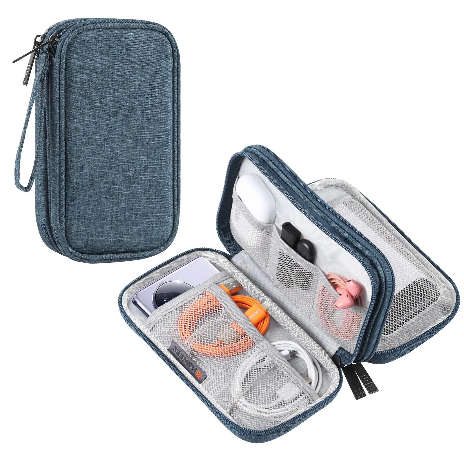 HAWEEL Electronic Organizer Double Layers Storage Bag for Cables, Charger, Power Bank, Phones, Earphones