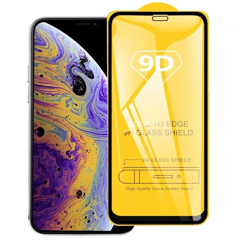 For iPhone 11 Pro / XS / X 9H 9D Full Screen Tempered Glass Screen Protector