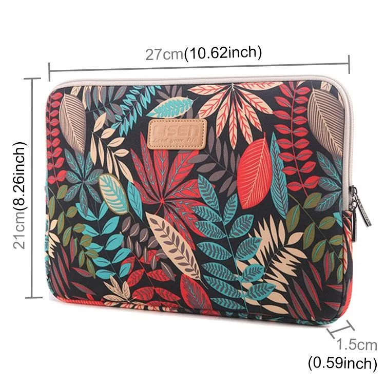 Lisen 10 inch Sleeve Case Colorful Leaves Zipper Briefcase Carrying Bag for iPad Air 2, iPad Air, iPad 4, iPad New, Galaxy Tab A 10.1, Lenovo Yoga 10.1 inch, Microsoft Surface Pro 10.6, 10 inch and Below Laptops / Tablets