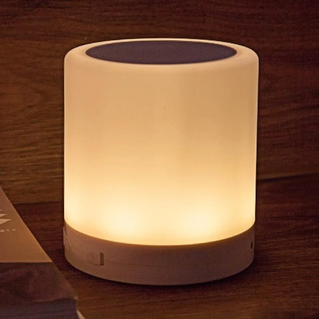 Atmosphere Light Music Table Lamp Multifunctional Wireless Bluetooth Speaker , with LED Light & Handle, Support AUX IN & Hands-free Answer & TF Card
