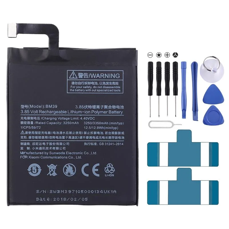 BM39 3250mAh for Xiaomi Mi 6 Li-Polymer Battery