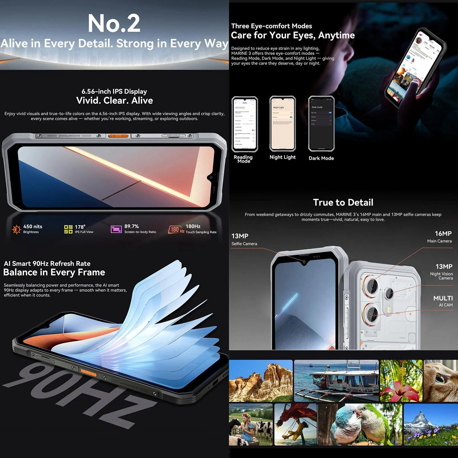 [HK Warehouse] Blackview Oscal Marine 3, 8GB+256GB, 6.56 inch Android 16 MT6769V/CB Helio G81 Octa Core, Network: 4G, OTG, NFC