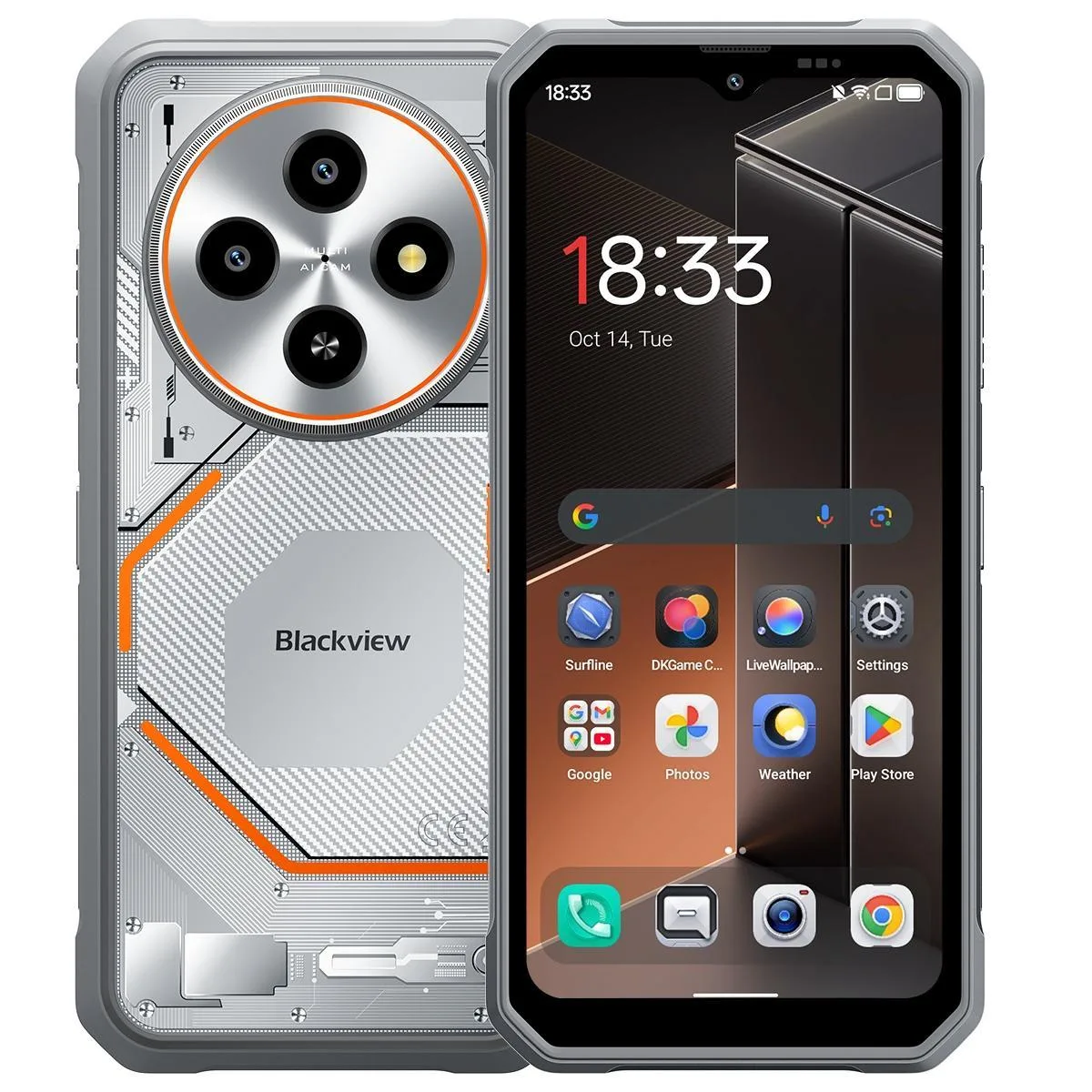 [HK Warehouse] Blackview FORT 2 Rugged Phone, 6GB+128GB, 6.56 inch Android 15 MediaTek MT6769V/CB Helio G81 Octa Core, Network: 4G, OTG, NFC