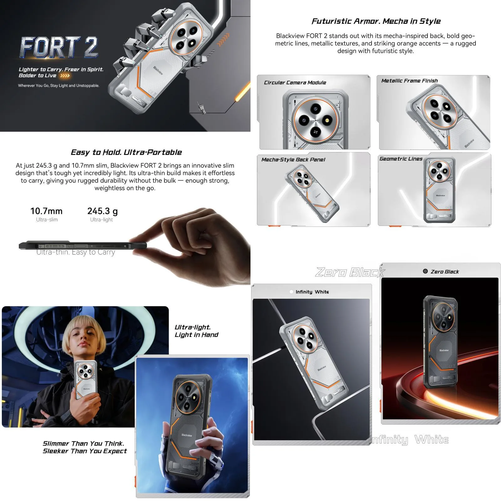 [HK Warehouse] Blackview FORT 2 Rugged Phone, 8GB+128GB, 6.56 inch Android 15 MediaTek MT6769V/CB Helio G81 Octa Core, Network: 4G, OTG, NFC