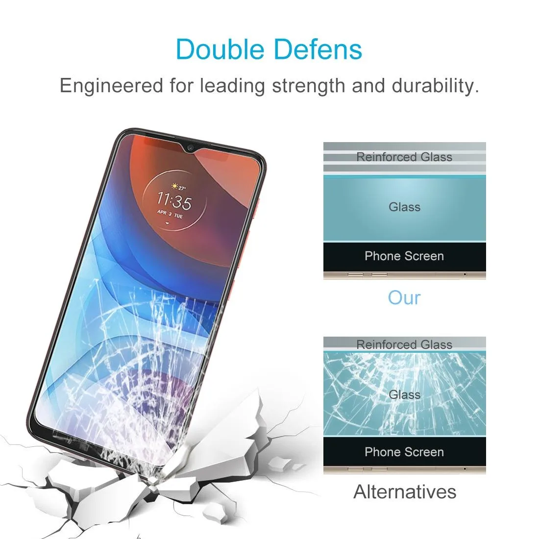For Motorola Moto E7 Power / E7i Power 10 PCS 0.26mm 9H 2.5D Tempered Glass Film